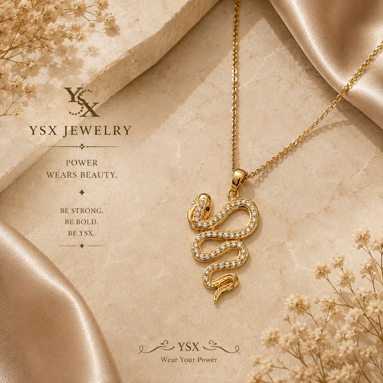گردنبند مار برند ysx